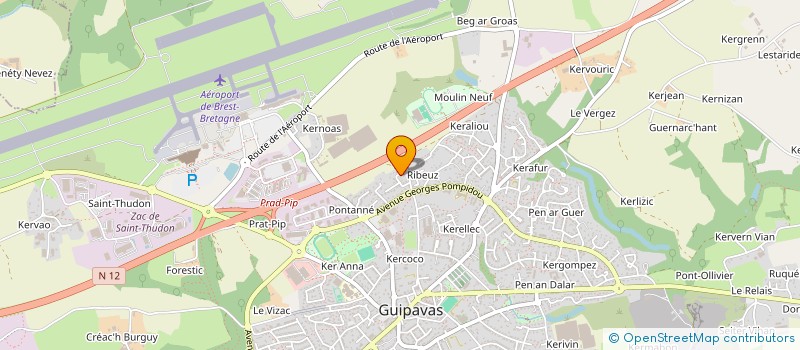 localisation de l'entreprise LAUDRIN PATRICE  GUIPAVAS