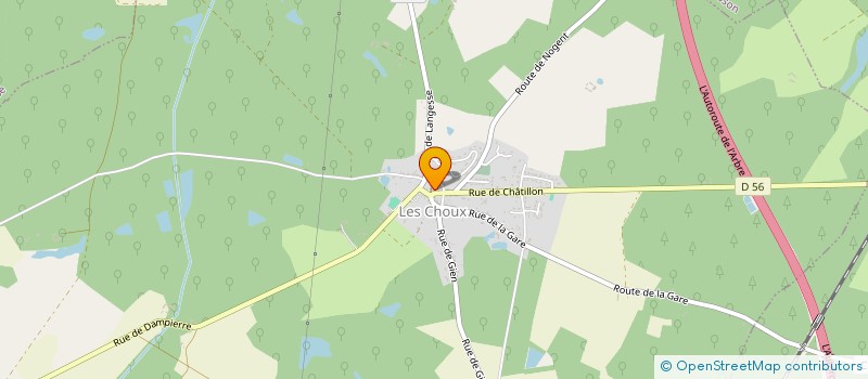 localisation de l'entreprise LAUGINE à LES CHOUX
