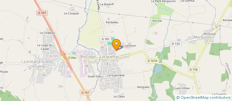 localisation de l'entreprise LAUJE  LOCQUELTAS