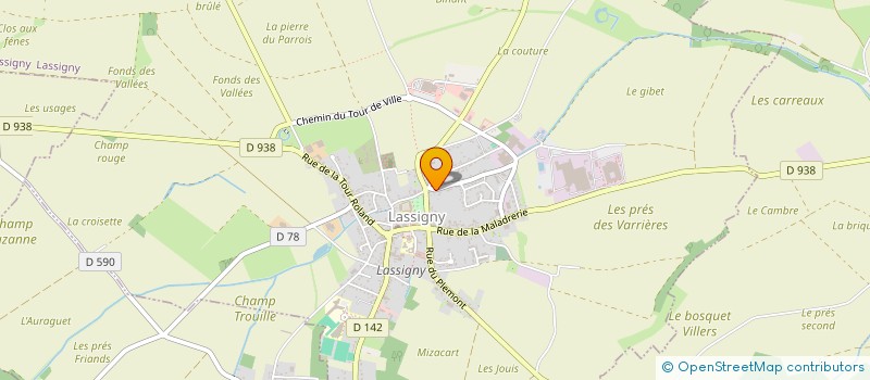 localisation de l'entreprise LAULAET  LASSIGNY