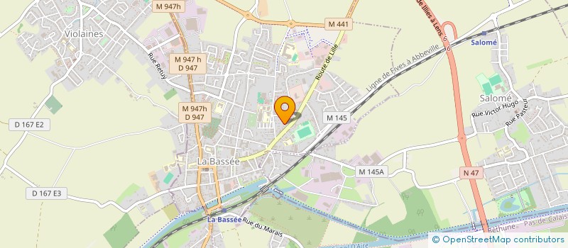 localisation de l'entreprise LAUMAT  LA BASSEE