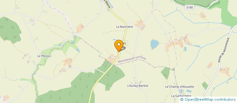 localisation de l'entreprise LAUNAY KEVIN à MONTREVAULT-SUR-EVRE