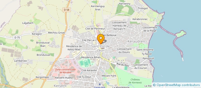localisation de l'entreprise LAUNAY OPTICIENS à SAINT-POL-DE-LEON
