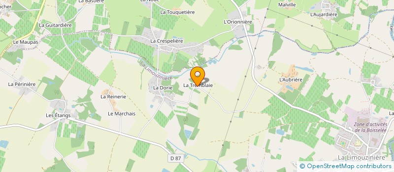 localisation de l'entreprise LAUNAY QUENTIN à LA LIMOUZINIERE