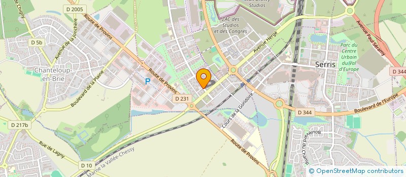 localisation de l'entreprise LAUNDRY BLANCHISSERIE  MONTEVRAIN