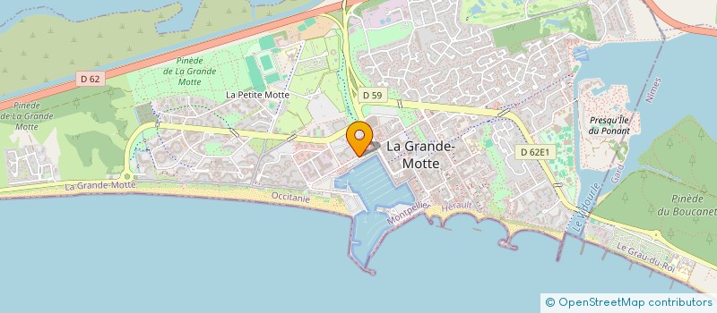 localisation de l'entreprise LAUNE PEINTURE PAPIERS PEINTS VITRERIE ALUMINIUM à LA GRANDE-MOTTE