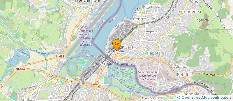 localisation de l'entreprise LAUNTZAT  HENDAYE