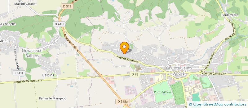 localisation de l'entreprise LAUPRETRE  LA COTE-SAINT-ANDRE