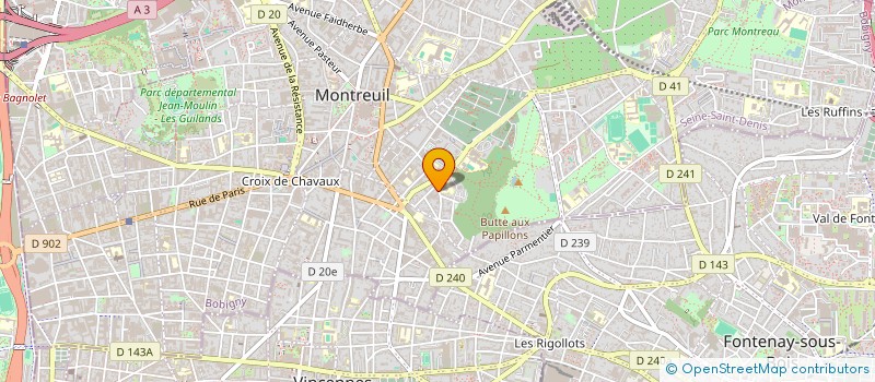 localisation de l'entreprise LAUR'IMMO à MONTREUIL