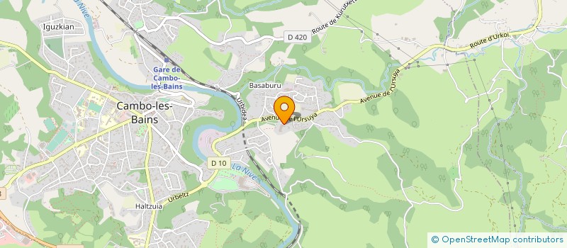 localisation de l'entreprise LAURALINE  CAMBO-LES-BAINS