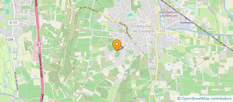 localisation de l'entreprise LAURALINE  CHATEAUNEUF-DE-GADAGNE