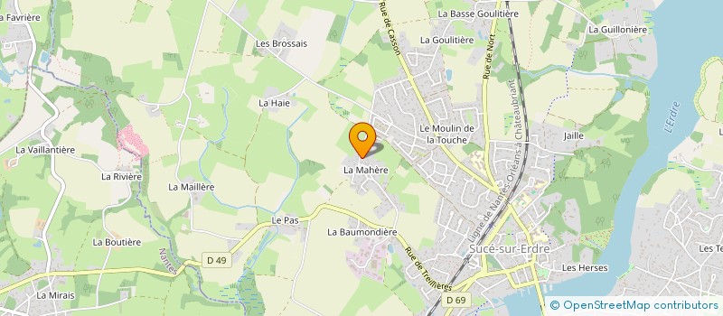 localisation de l'entreprise LAURANE  SUCE-SUR-ERDRE