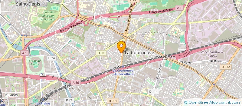 localisation de l'entreprise LAURASSISTANCE à LA COURNEUVE