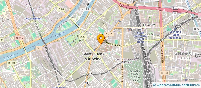 localisation de l'entreprise LAURE RESTAURATION à SAINT-OUEN-SUR-SEINE
