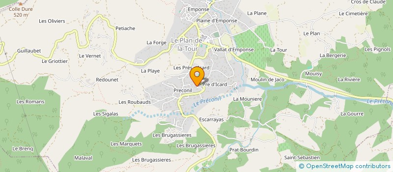 localisation de l'entreprise LAURELIE  LE PLAN-DE-LA-TOUR