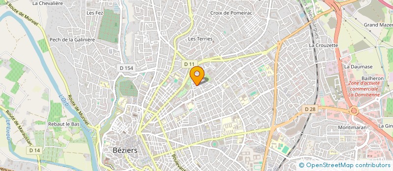 localisation de l'entreprise LAUREN à BEZIERS