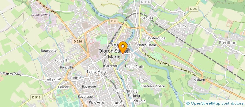 localisation de l'entreprise LAURENCE ALBERTY - OLIVIER ALBERTY - CLEMENCE GUIRARDEL  OLORON-SAINTE-MARIE