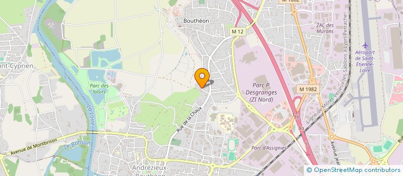 localisation de l'entreprise LAURENCE BAYARD MESSAGER  ANDREZIEUX-BOUTHEON