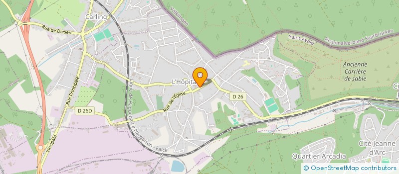 localisation de l'entreprise LAURENCE ET THIERRY COIFFURE  L'HOPITAL