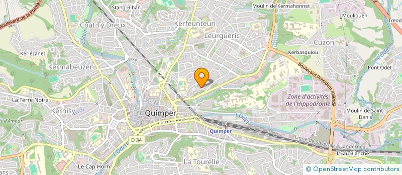 localisation de l'entreprise LAURENCE REFLEXOLOGIE à QUIMPER