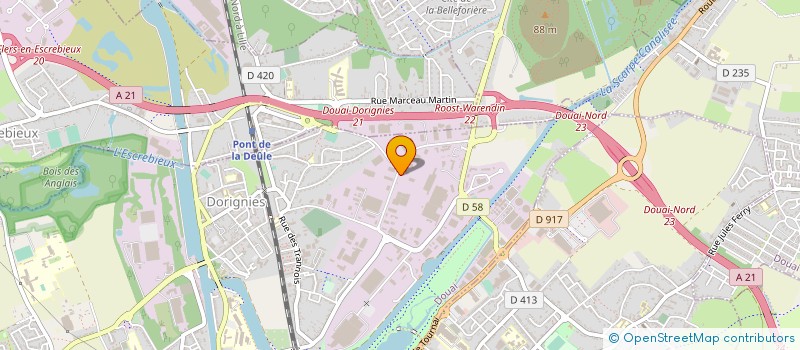localisation de l'entreprise LAURENGE OSSATURE BOIS à DOUAI