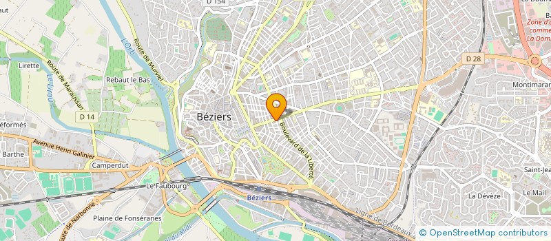 localisation de l'entreprise LAURENT à BEZIERS