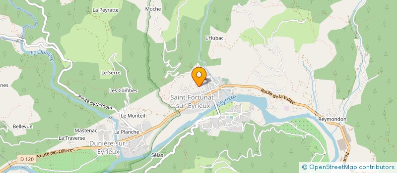 localisation de l'entreprise LAURENT ARDECHE CREATIONS  SAINT-FORTUNAT-SUR-EYRIEUX