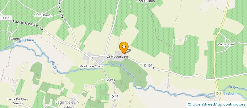 localisation de l'entreprise LAURENT BOIS DE CHAUFFAGE à CRITEUIL-LA-MAGDELEINE