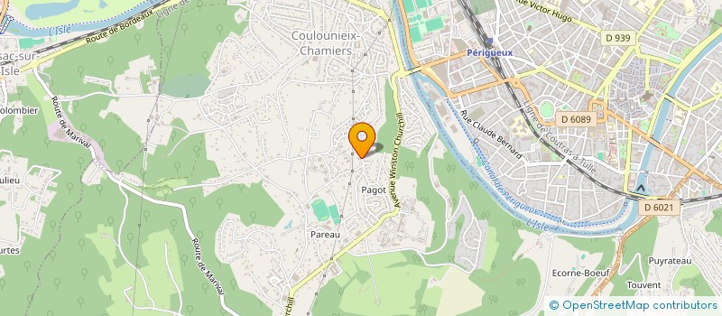 localisation de l'entreprise LAURENT CREDOZ SELARL  COULOUNIEIX-CHAMIERS