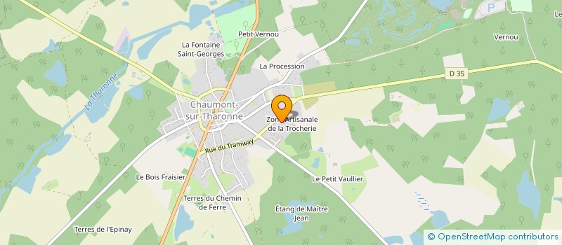 localisation de l'entreprise LAURENT DAVID TERRASSEMENT  CHAUMONT-SUR-THARONNE