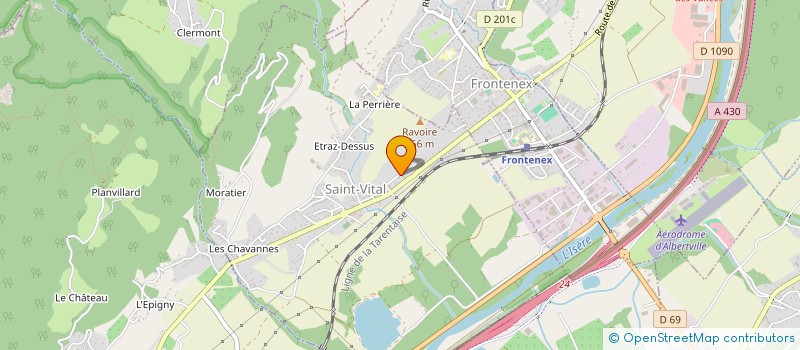 localisation de l'entreprise LAURENT DUHEM METALLERIE à GRESY-SUR-ISERE