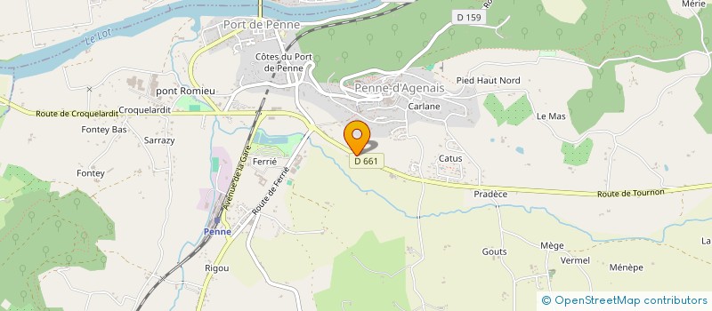 localisation de l'entreprise LAURENT ET FILS  PENNE-D'AGENAIS