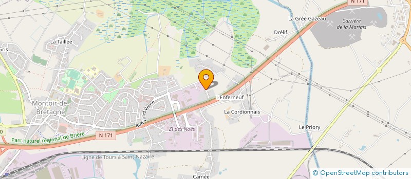 localisation de l'entreprise LAURENT FRANCOIS  MONTOIR-DE-BRETAGNE