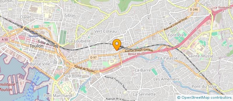 localisation de l'entreprise LAURENT-LEFEBVRE à TOULON