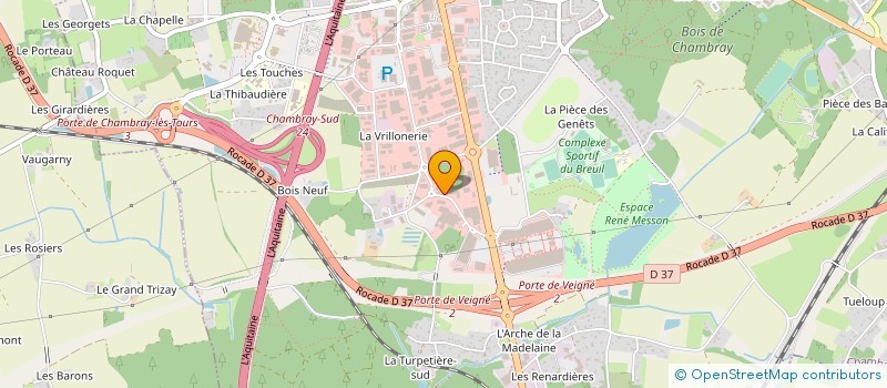 localisation de l'entreprise LAURENT MARTIN à CHAMBRAY-LES-TOURS