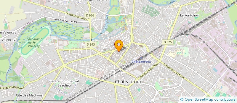localisation de l'entreprise LAURENT-P à CHATEAUROUX