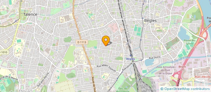 localisation de l'entreprise LAURENT REBEYROLLE SARL à BEGLES