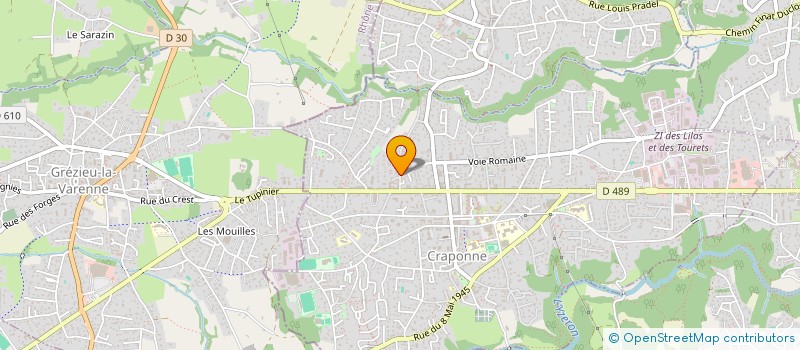 localisation de l'entreprise LAURENT SEVEN DEVELOPPEMENT LOGISTIQUE - L.S.D.L.  CRAPONNE