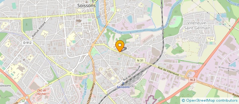 localisation de l'entreprise LAURENT VINCENT GEOMETRE EXPERT ASSOCIE à SOISSONS