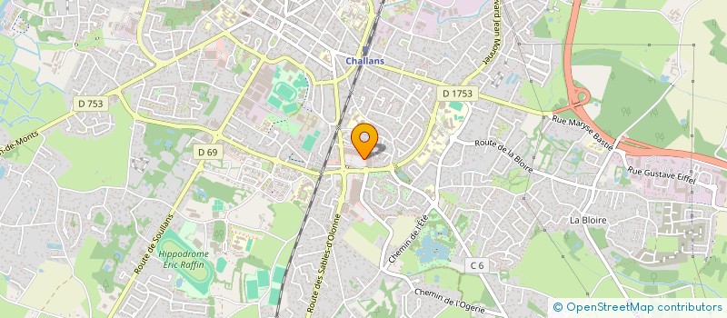 localisation de l'entreprise LAURETEX à CHALLANS