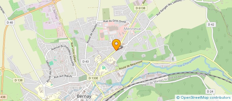 localisation de l'entreprise LAUREVA à MENNEVAL