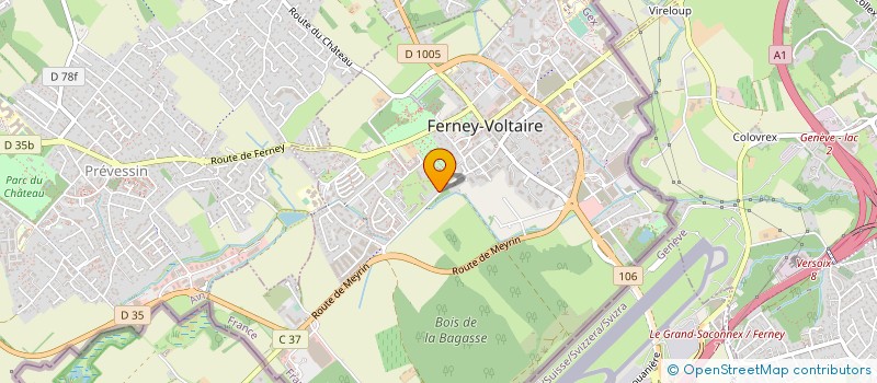 localisation de l'entreprise LAURIA à FERNEY-VOLTAIRE
