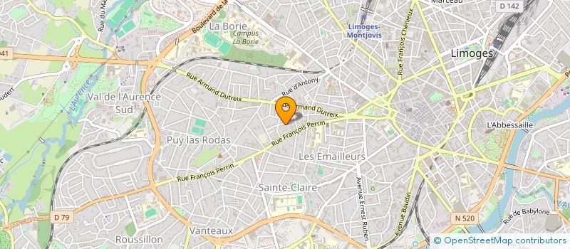 localisation de l'entreprise LAURIER IMMO à LIMOGES