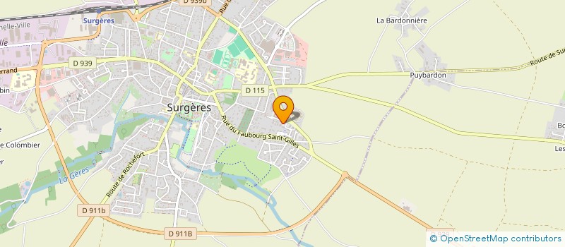 localisation de l'entreprise LAURIERS ET OLIVIERS  SURGERES