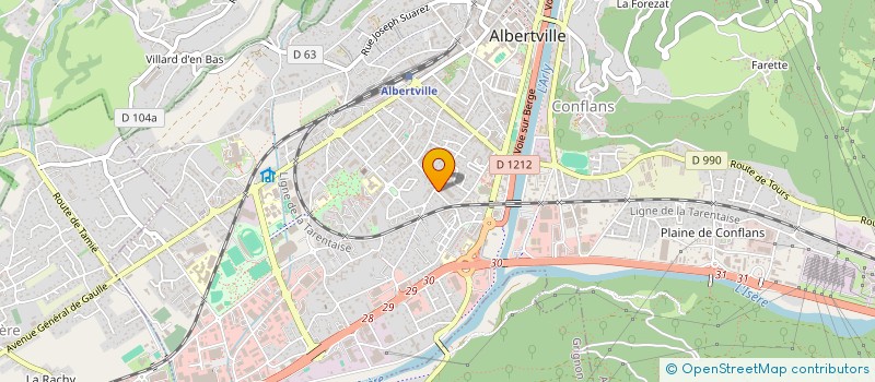localisation de l'entreprise LAURIN à ALBERTVILLE
