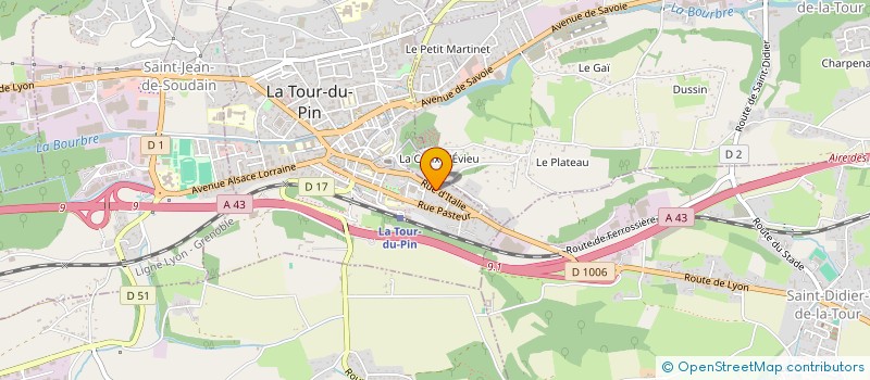 localisation de l'entreprise LAURINE  LA TOUR-DU-PIN