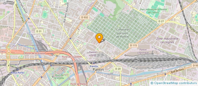 localisation de l'entreprise LAURINE DISTRIBUTION  PANTIN