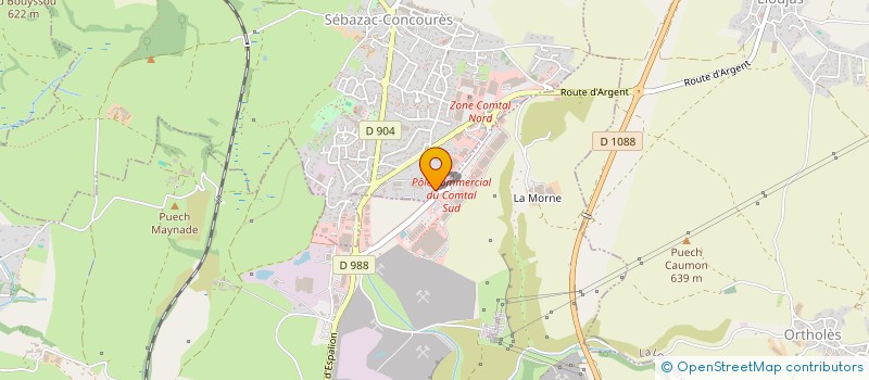 localisation de l'entreprise LAURY CONCEPT  SEBAZAC-CONCOURES