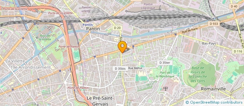 localisation de l'entreprise LAURY - ZACAROPOULOS  PANTIN