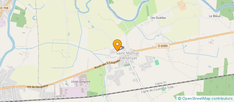 localisation de l'entreprise LAUTRETTE-CELERIER  ST MARTIAL D ARTENSET